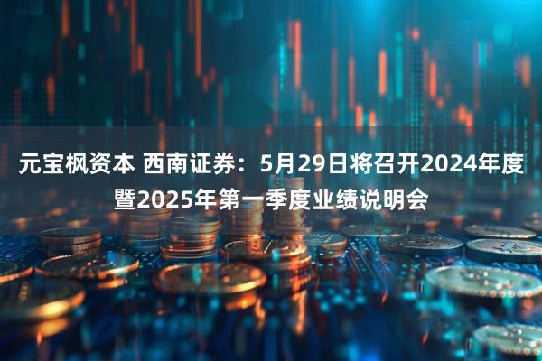 元宝枫资本 西南证券：5月29日将召开2024年度暨2025年第一季度业绩说明会